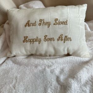 Decorative Pillow with Gold Embroidery